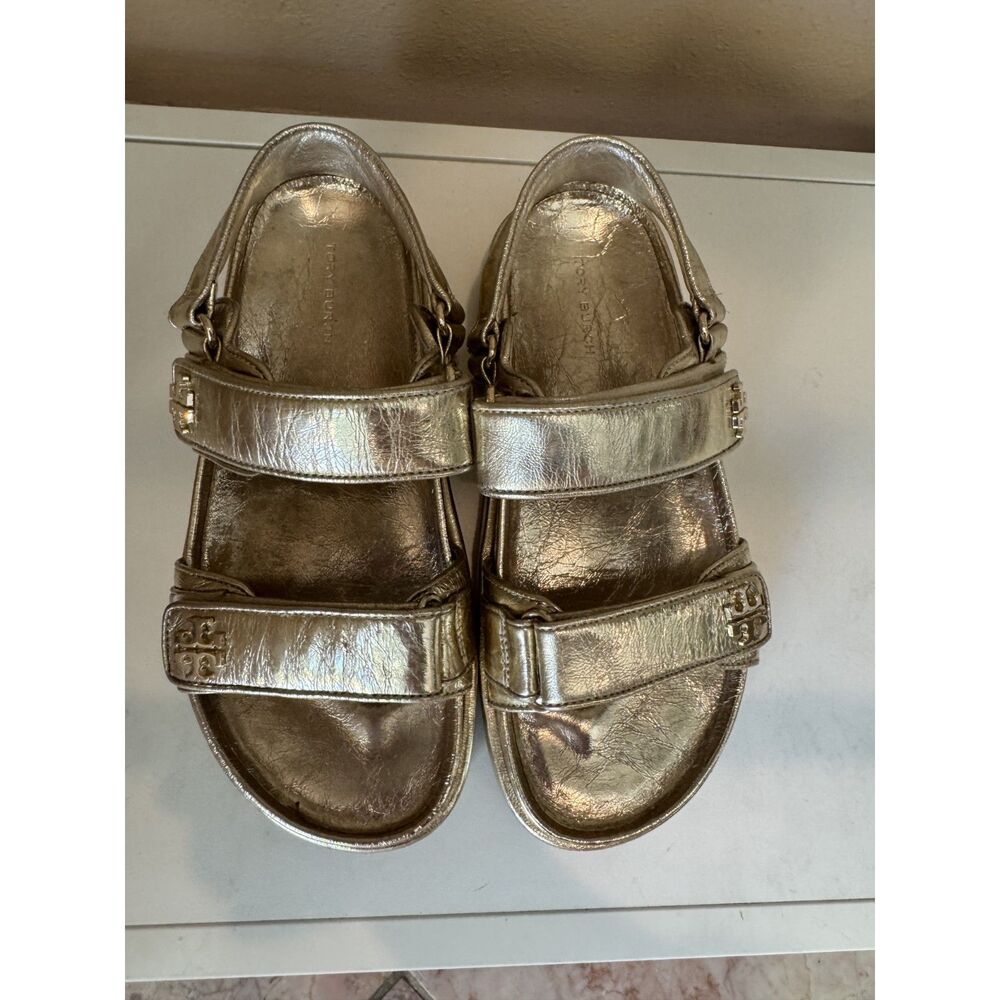 Tory Burch Kira Sport Sandals Metallic Gold